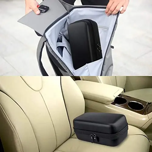 Canboc Hard Carrying Case for Halo Bolt Air 58830 mWh/Halo Bolt Air+ 55500/HALO Bolt Air+ 1750 Portable Car Battery Jump Starter, Mesh Bag fit Jump Cables, AC Outlet, Charger, Black - 6