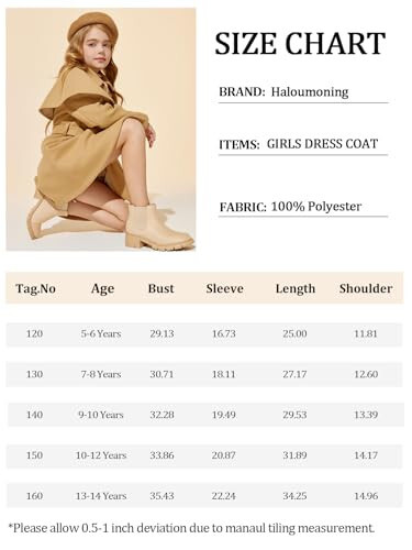 Haloumoning Girls Faux Fur Dress Coat Kids Winter Princess Warm Long Jackets with Belt and Removable Cape 5-14 Years - 6