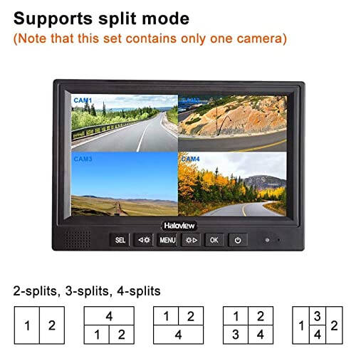 Haloview MC7108 Wireless RV Backup Camera System 7'' Monitor Built in DVR Rear View Camera with Infrared Night Vision and Wide Viewing Angle for Truck/Trailer/RV/Pickups/Camping Car/Van/Farm - 5