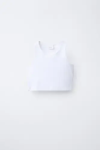 HALTER CROP TOP-White - 1