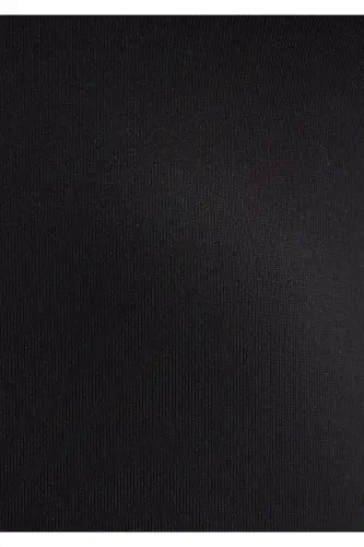 Halter Neck Black Polyamide Tank Top Fitted / Bodycon - 7