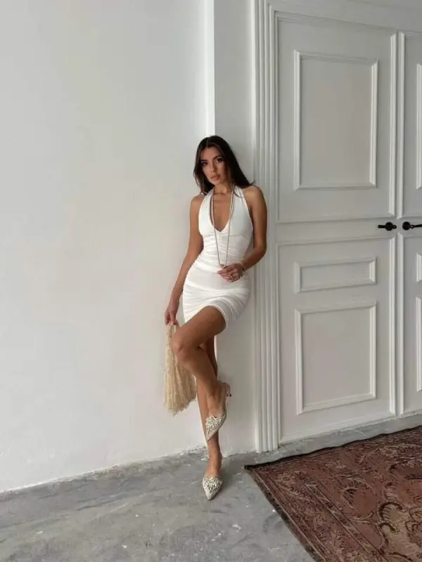 HALTER NECK DRESS - 4