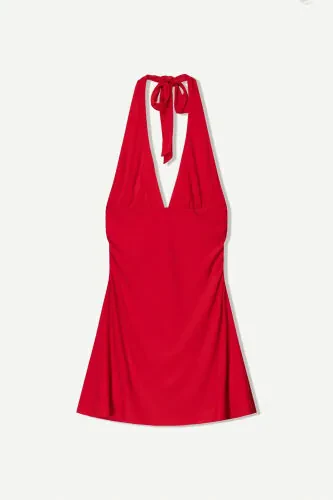 Halter neck mini dress - 1