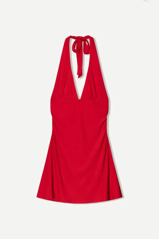 Halter neck mini dress - 1