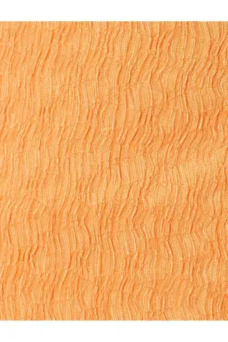 Halter Neck Pencil Dress Lined Heart Neck Front Tie Detailed Slit Detailed Bow Detailed Crepe-Orange - 6