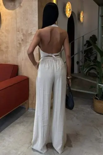 Halter Neck Vest Modal Suit 10144 - 8