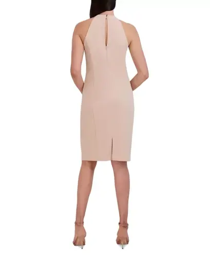 Halter-Neck Sleeveless Sheath Dress - Latte - JULIA JORDAN (1)