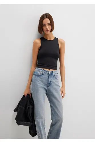 Halter Yaka Siyah Poliamid Atlet Fitted / Vücuda Oturan Kesim 1613499-900-Siyah 