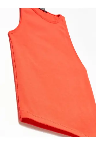Halter Yaka Tshırt - Kırmızı - DILVIN (1)