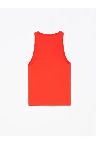 Halter Yaka Tshırt - Kırmızı - 3