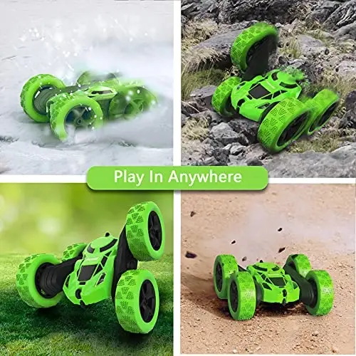 Hamdol RC Stunt Car for Kids Ages 6–12, Double-Sided Remote Control Car with LED Lights, 4WD Electric Toy Vehicle, USB Rechargeable, Perfect Birthday, Holiday for Boys & Girls - 5