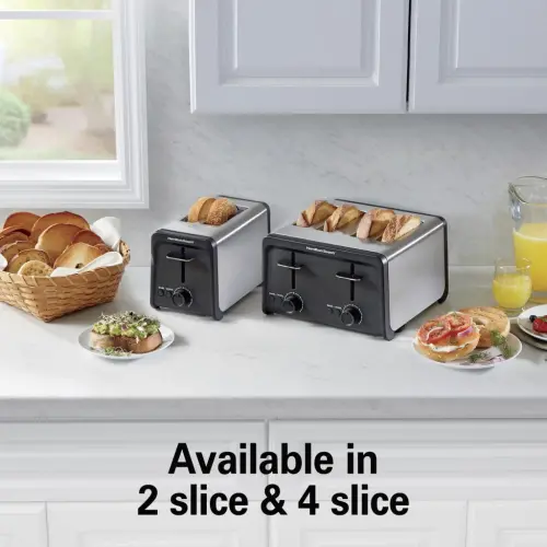 Hamilton Beach 2 Slice Toaster with Wide Slots, Bagel Function, Toast Boost, Stainless, New, 22997F - 10