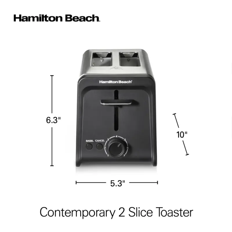 Hamilton Beach 2 Slice Toaster with Wide Slots, Bagel Function, Toast Boost, Stainless, New, 22997F - 11