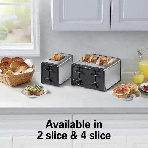 Hamilton Beach 2 Slice Toaster with Wide Slots, Bagel Function, Toast Boost, Stainless, New, 22997F - 10