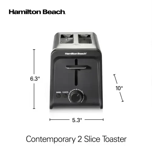 Hamilton Beach 2 Slice Toaster with Wide Slots, Bagel Function, Toast Boost, Stainless, New, 22997F - 11