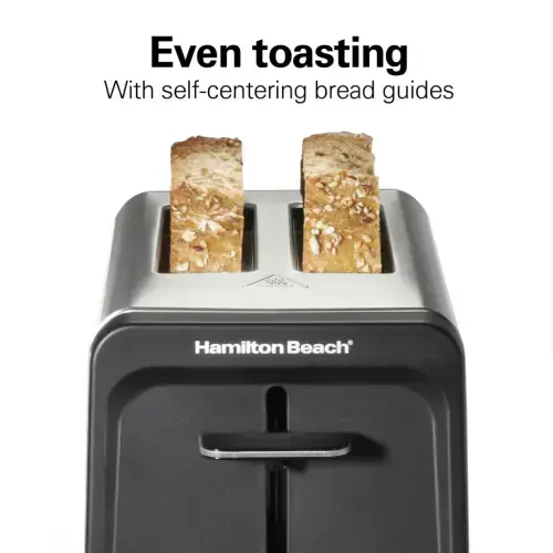 Hamilton Beach keng tirqishli, bagel funksiyali, tost kuchaytirgichli, zanglamaydigan po'latdan yasalgan 2 bo'lakli toaster, yangi, 22997F - 4