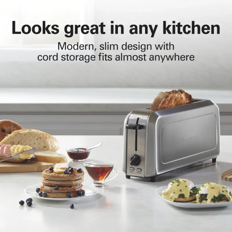 Hamilton Beach Long-Slot 2-Slice Capacity Toaster, Stainless Steel with Slim Design - 2