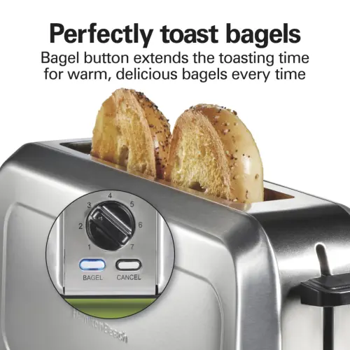 Hamilton Beach Long-Slot 2-Slice Capacity Toaster, Stainless Steel with Slim Design - 4