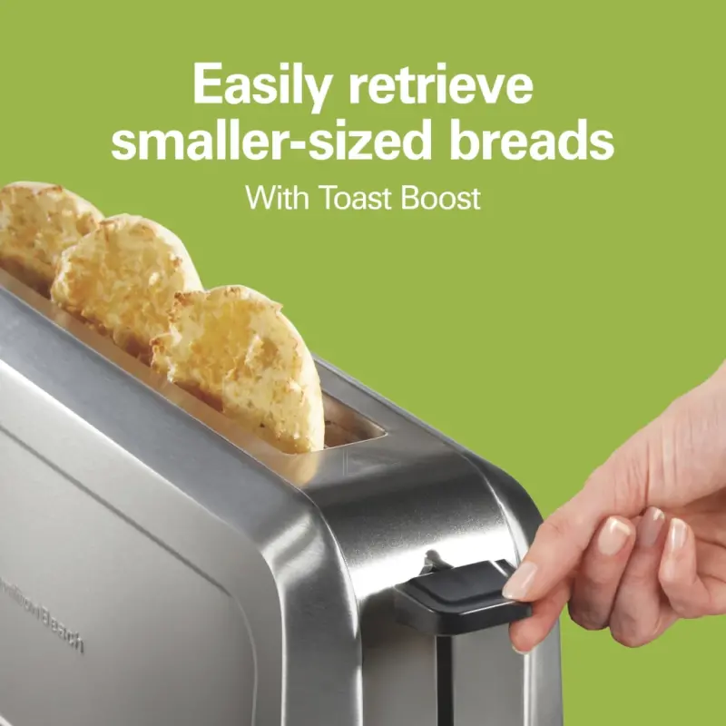 Hamilton Beach Long-Slot 2-Slice Capacity Toaster, Stainless Steel with Slim Design - 5
