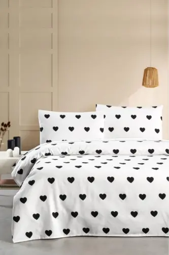 Hamlet Fitted Sheet Double Size Pique Bedspread - Black 