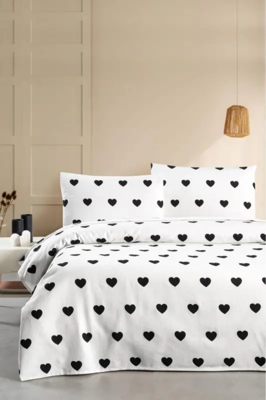 Hamlet Fitted Sheet Double Size Pique Bedspread - Black - 1