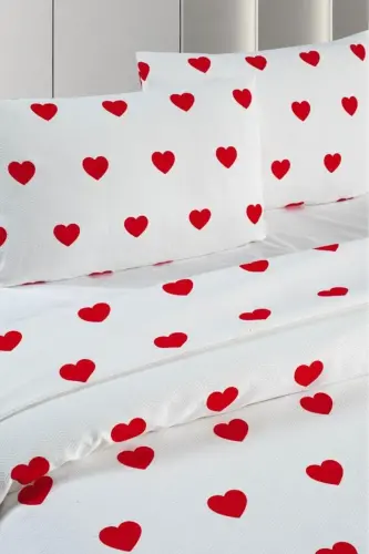 Hamlet Fitted Sheet Double Size Pique Bedspread-white - MULBERRY (1)