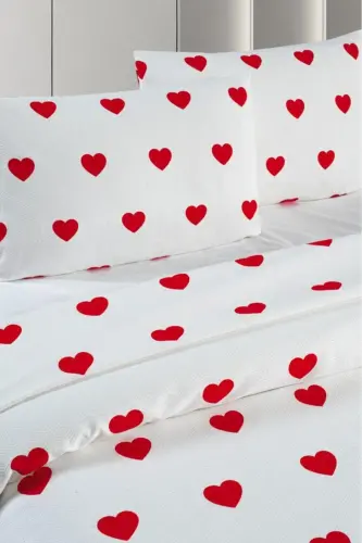 Hamlet Fitted Sheet Jersey Pique Bedspread 170 x 230-Burgundy - 2