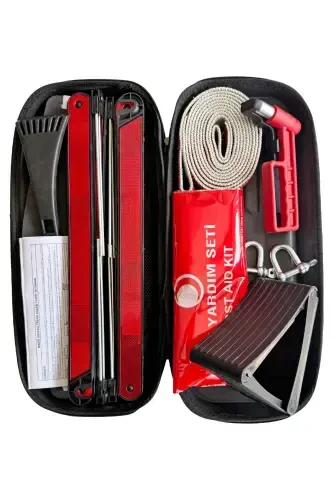 Hammered Black Eva Traffic Set And 1 Kg Fire Extinguisher - BILGEDEN (1)