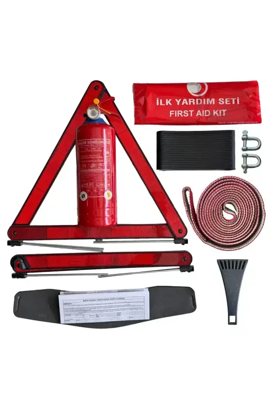 Hammered Black Eva Traffic Set And 1 Kg Fire Extinguisher - 3