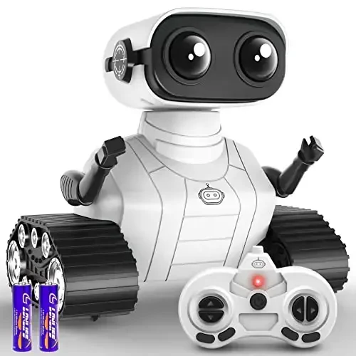Hamourd Robot Toys for 3 Years Old Boys Girls- Rechargeable Remote Control Robots, Emo Robot with Auto-Demonstration, Flexible Head & Arms, Dance Moves, Music, and Shining LED Eyes, Kids Toys Gifts - MODAZONE