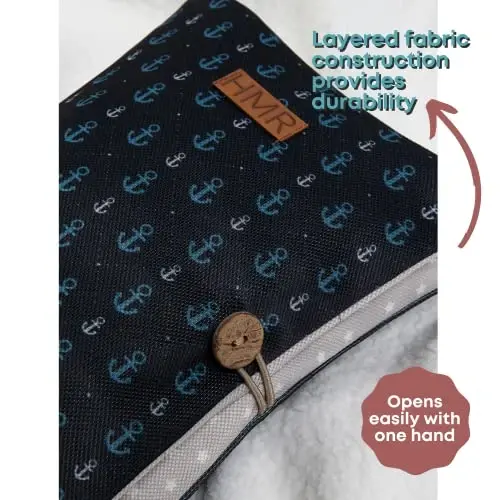 HAMUR Baby Diaper Bag Organizer – Travel-Friendly, Compact & Foldable | Stroller Pouch for Newborn Essentials – Must-Have for Boys & Girls (Anchor) - 5