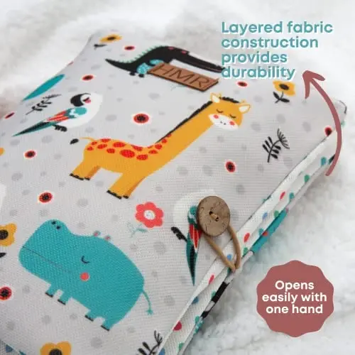 HAMUR Baby Diaper Bag Organizer – Travel-Friendly, Compact & Foldable | Stroller Pouch for Newborn Essentials – Must-Have for Boys & Girls (Animal) - 3