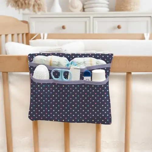 HAMUR Baby Diaper Bag Organizer – Travel-Friendly, Compact & Foldable | Stroller Pouch for Newborn Essentials – Must-Have for Boys & Girls (Purple) - 6