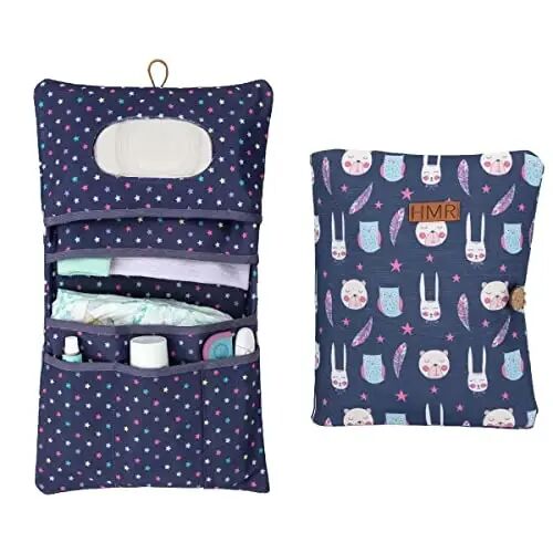 HAMUR Baby Diaper Bag Organizer – Travel-Friendly, Compact & Foldable | Stroller Pouch for Newborn Essentials – Must-Have for Boys & Girls (Purple) - HAMUR HOME