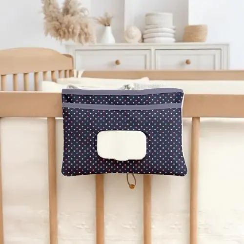 HAMUR Baby Diaper Bag Organizer – Travel-Friendly, Compact & Foldable | Stroller Pouch for Newborn Essentials – Must-Have for Boys & Girls (Purple) - 4