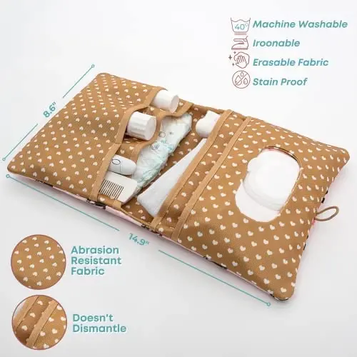 HAMUR Baby Diaper Bag Organizer – Travel-Friendly, Compact & Foldable | Stroller Pouch for Newborn Essentials – Must-Have for Boys & Girls (Swan) - 2
