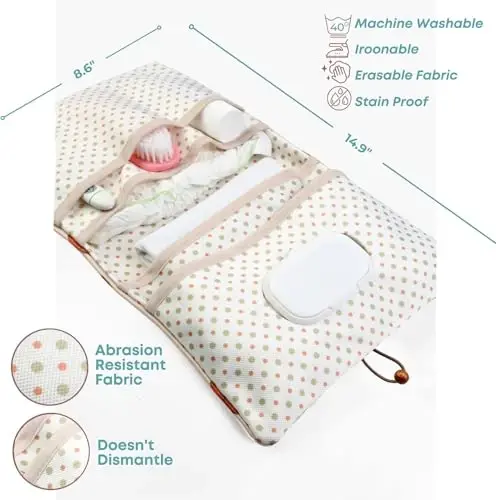 HAMUR Baby Diaper Bag Organizer – Travel-Friendly, Compact & Foldable | Stroller Pouch for Newborn Essentials – Must-Have for Boys & Girls (URchin) - 3