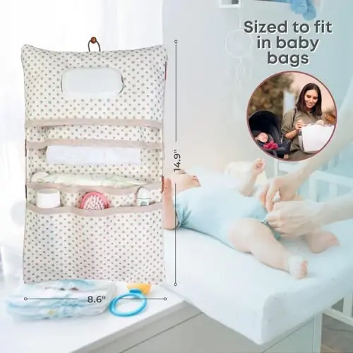HAMUR Baby Diaper Bag Organizer – Travel-Friendly, Compact & Foldable | Stroller Pouch for Newborn Essentials – Must-Have for Boys & Girls (URchin) - 5