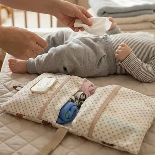 HAMUR Baby Diaper Bag Organizer – Travel-Friendly, Compact & Foldable | Stroller Pouch for Newborn Essentials – Must-Have for Boys & Girls (URchin) - 3