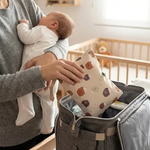 HAMUR Baby Diaper Bag Organizer – Compact & Foldable Stroller Pouch for Newborn Essentials | Travel-Friendly | Fits Boys & Girls (Urchin) - HAMUR HOME (1)