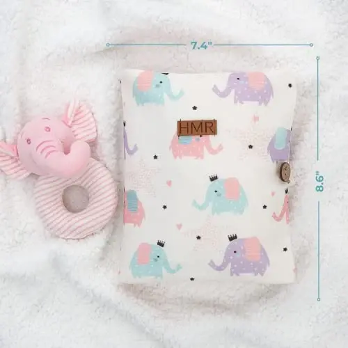 HAMUR Baby Diaper Bag Organizer – Travel-Friendly, Compact & Foldable | Stroller Pouch for Newborn Essentials – Must-Have for Boys & Girls (Elephant) - 5