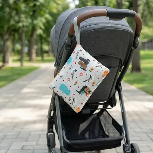 HAMUR Baby Diaper Bag Organizer – Travel-Friendly, Compact & Foldable | Stroller Pouch for Newborn Essentials – Must-Have for Boys & Girls (Animal) - 4