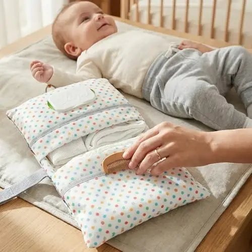 HAMUR Baby Diaper Bag Organizer – Travel-Friendly, Compact & Foldable | Stroller Pouch for Newborn Essentials – Must-Have for Boys & Girls (Animal) - 5