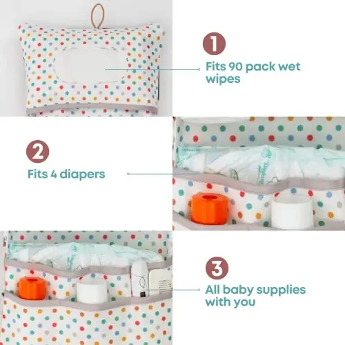 HAMUR Baby Diaper Bag Organizer – Travel-Friendly, Compact & Foldable | Stroller Pouch for Newborn Essentials – Must-Have for Boys & Girls (Animal) - 3