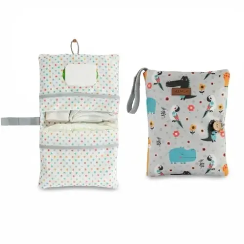 HAMUR Baby Diaper Bag Organizer – Travel-Friendly, Compact & Foldable | Stroller Pouch for Newborn Essentials – Must-Have for Boys & Girls (Animal) - HAMUR HOME