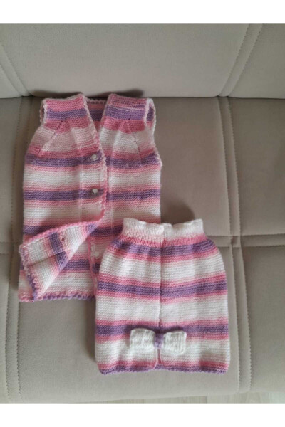 Hand Knit Baby Skirt and Vest Set (2-3 years) - 3