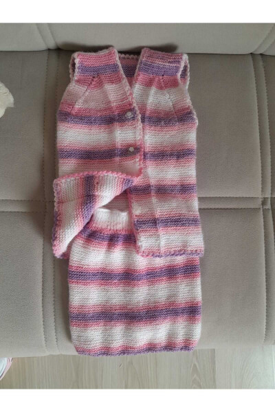 Hand Knit Baby Skirt and Vest Set (2-3 years) - 4