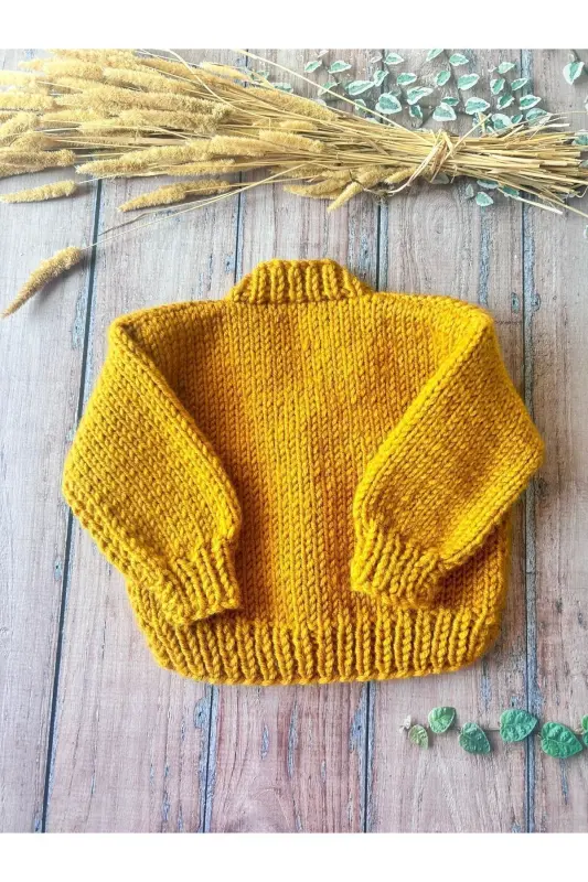 Hand Knitted Baby Boy Cardigan - 5