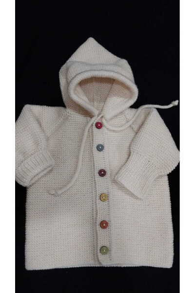 Hand-Knitted Baby Cardigan Handmade Baby Children Knit Cardigan - 1