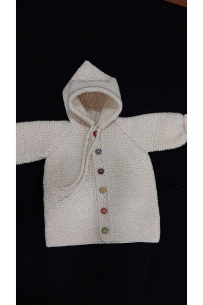 Hand-Knitted Baby Cardigan Handmade Baby Children Knit Cardigan - 2